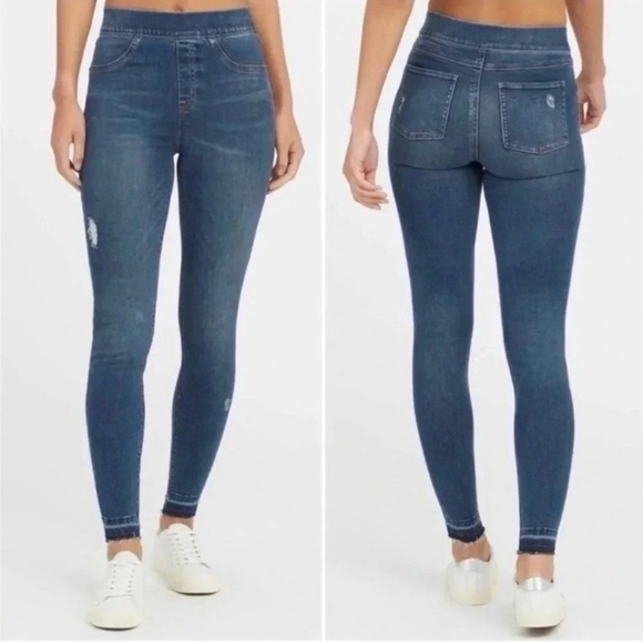 SPANX Distressed Skinny Jeans Size XL #20203R - Picture 1 of 11